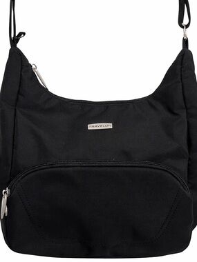 Travelon Black Crossbody Anti Theft Travel Bag Nylon RFID Everyday